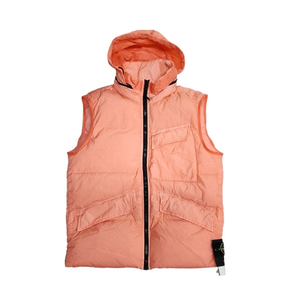 Stone Island Down Vest Orange Large $795 - Picture 3 of 6